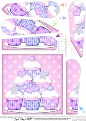 Cupcakes Felties Fan Pyramage Topper