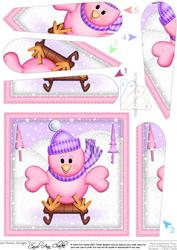 Xmas Little Birdie Fan Pyramage Topper