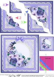 Spring Flowers Wavy Corner Side Stacker Topper