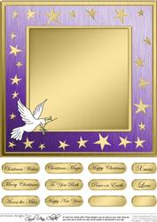 Xmas Dove Matching 8 x 8 Insert Panel and Greetings
