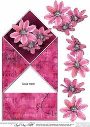 Red Clematis Diamond Top Card