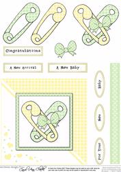 New Baby Quick Card with Decoupage