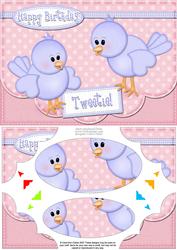 A5 Little Birdie Felties Scallop Corners and Pyramage