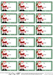 Santa Christmas Gift Tags