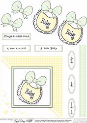 New Baby Quick Card with Decoupage