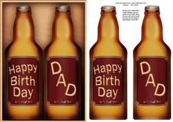 A5 Birthday Dad Beer Gift Set 3D Decoupage