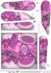 Perfume Lace N Dragonfly Fan Pyramage Topper