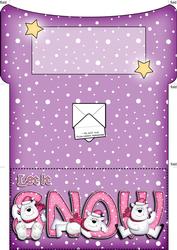 Xmas Let It Snow Polar Bear Money or Gift Wallet and Card