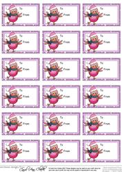 Robin Christmas Gift Tags