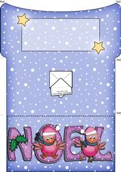 Xmas Noel Robins Money or Gift Wallet and Card