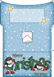 Xmas Christmas Snowman Money or Gift Wallet and Card
