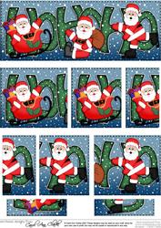 Christmas Hohoho Santa Dl Side Stacker Topper