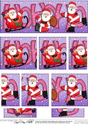 Christmas Hohoho Santa Dl Side Stacker Topper