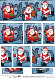 Christmas Hohoho Santa Dl Side Stacker Topper