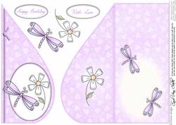 Dragonfly Teardrop Card