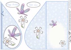Dragonfly Teardrop Card
