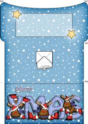 Xmas Xmas Rudolph Money or Gift Wallet and Card
