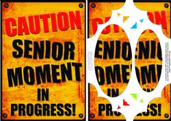 A5 Fun Novelty Senior Moment Scallop Corners and Pyramage