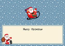 Large Dl Christmas Insert with Santa