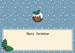 Large Dl Christmas Insert with Puddings