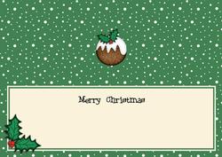 Large Dl Christmas Insert with Puddings