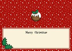 Large Dl Christmas Insert with Puddings