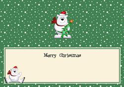 Large Dl Christmas Insert with Polar Bear