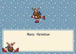 Large Dl Christmas Insert with Rudolph