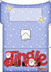 Xmas Jingle Santa Money or Gift Wallet and Card