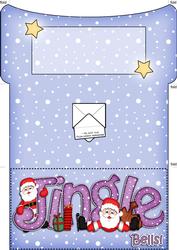 Xmas Jingle Santa Money or Gift Wallet and Card