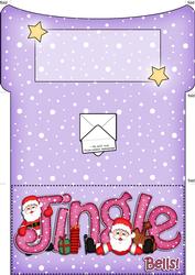 Xmas Jingle Santa Money or Gift Wallet and Card