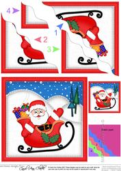 Xmas Santa Wavy Corner Side Stacker Topper