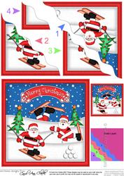 Xmas Santa Wavy Corner Side Stacker Topper