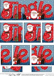 Christmas Jingle with Santa Dl Side Stacker Topper