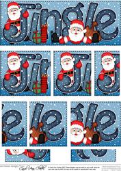 Christmas Jingle with Santa Dl Side Stacker Topper