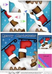 Xmas Oops Rudolph Fun Novelty Wavy Corner Side Stacker