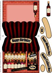 The Little Wine Shop Shaped Card Decoupage N Greetings