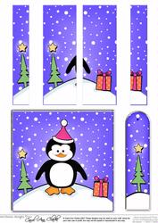 Cheeky Xmas Penguin Side Stacker