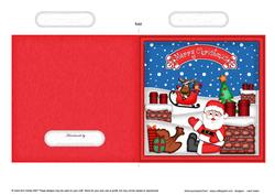 Xmas Rooftop Santa Quick Cut and Fold Card