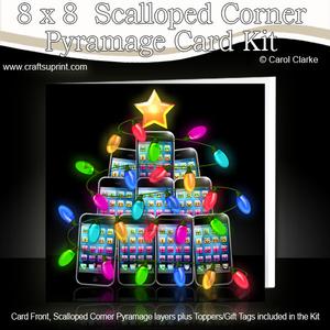 8 x 8 Christmas Smart Phone Kit with Scalloped Corners