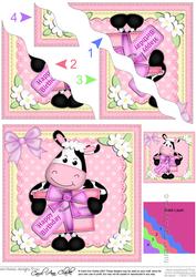 Milly Moo Birthday Wavy Corner Side Stacker Topper