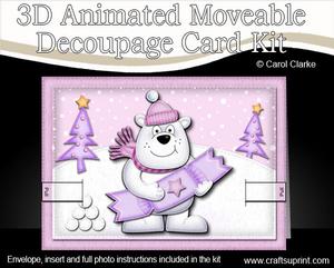 3D Ben's Xmas Cracker Animated Moveable Decoupage Card Kit