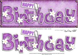 Large Dl Happy Birthday Denim N Daisies Quick Card Decoupage