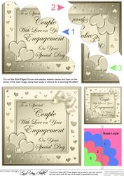 Elegant Romantic Engagement Shell Edged Corner Side Stacker