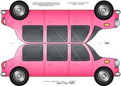 Large Dl Stretch Limo Shaped Card