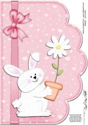 A4 Little Bunny Felties Scalloped Edge