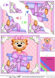 Mia Meerkat Birthday Wavy Corner Side Stacker Topper