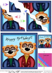 Eric N Frank Meerkats Wavy Corner Side Stacker Topper