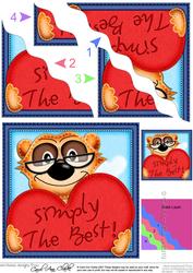 Meerkat Love Wavy Corner Side Stacker Topper