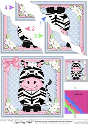 Debra Zebra Wavy Corner Side Stacker Topper